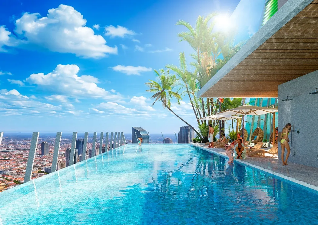 G.A.T.O Tower — rooftop with infinity pool and sky bar (developer render)