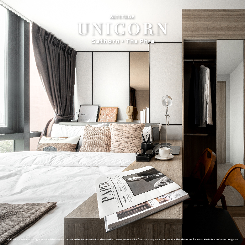 Bedroom in Altitude Unicorn Sathorn–Tha Phra, Bangkok