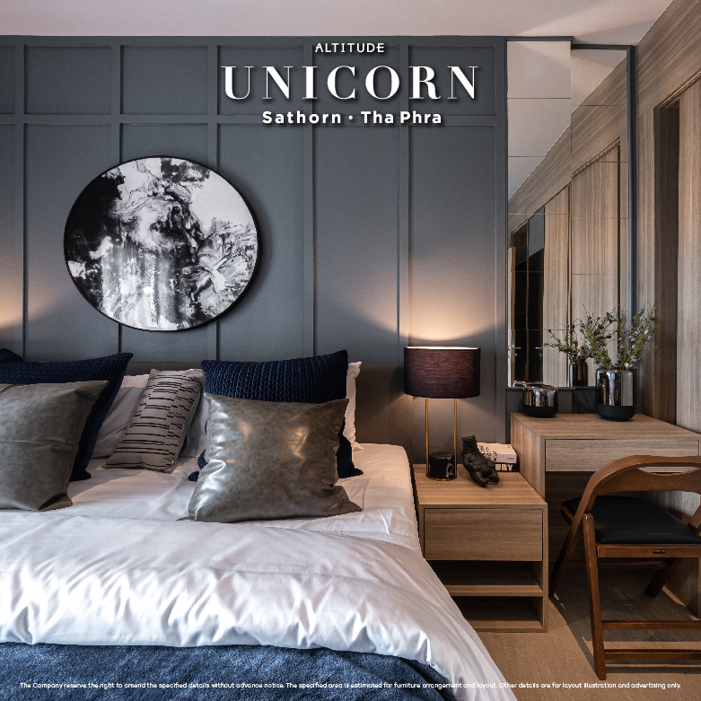 Bedroom at Altitude Unicorn Sathorn–Tha Phra, Bangkok