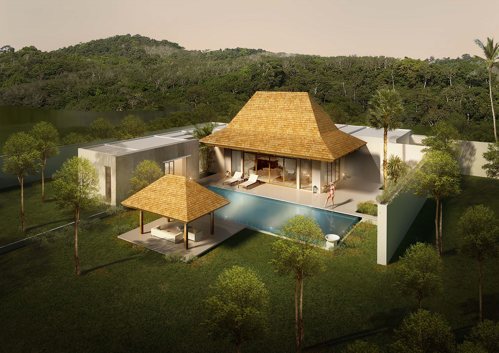 Building facade at Anchan Sunscape, Phuket