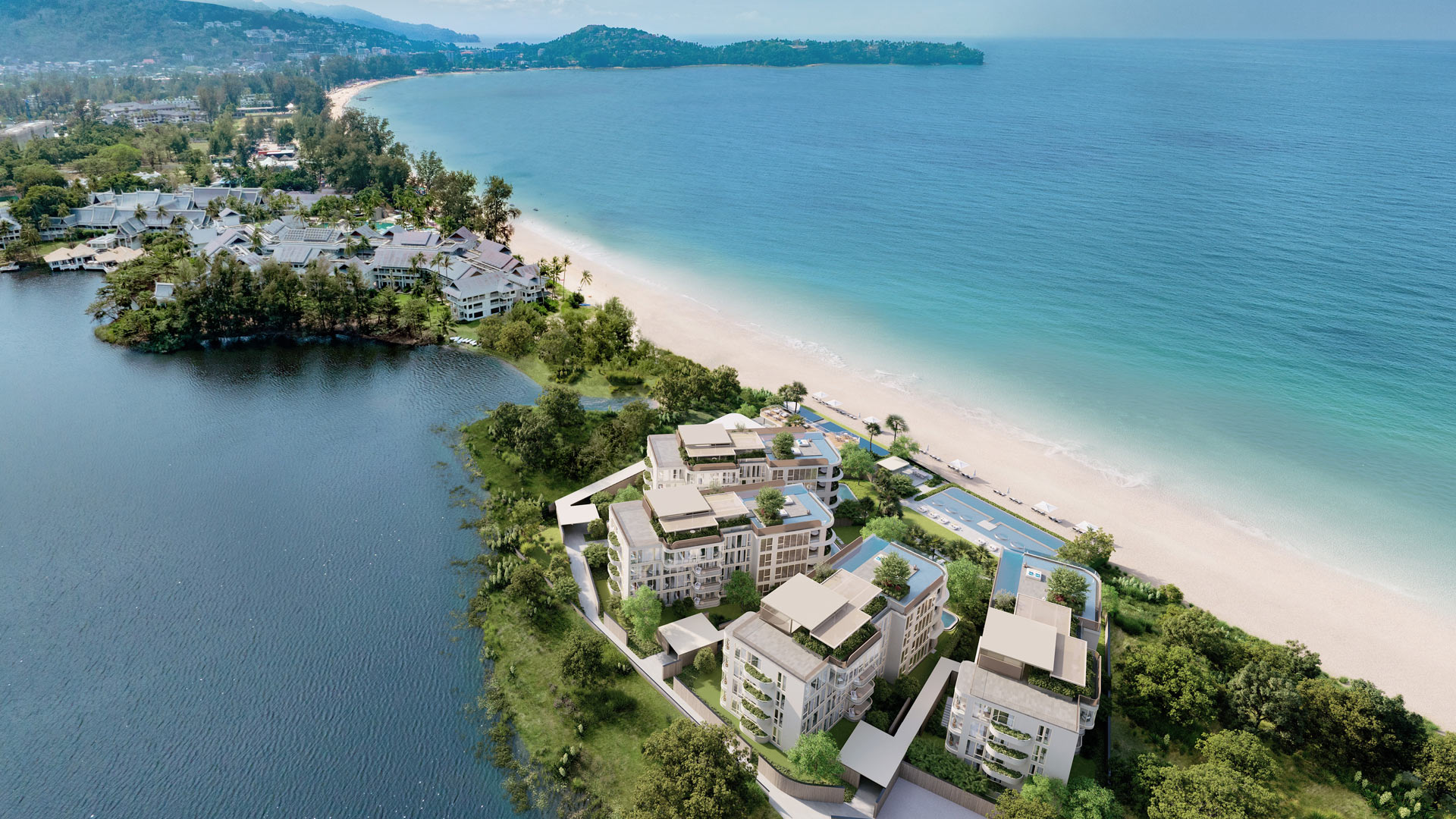 Вид с воздуха на Banyan Tree Beach Residences Oceanus, Пхукет