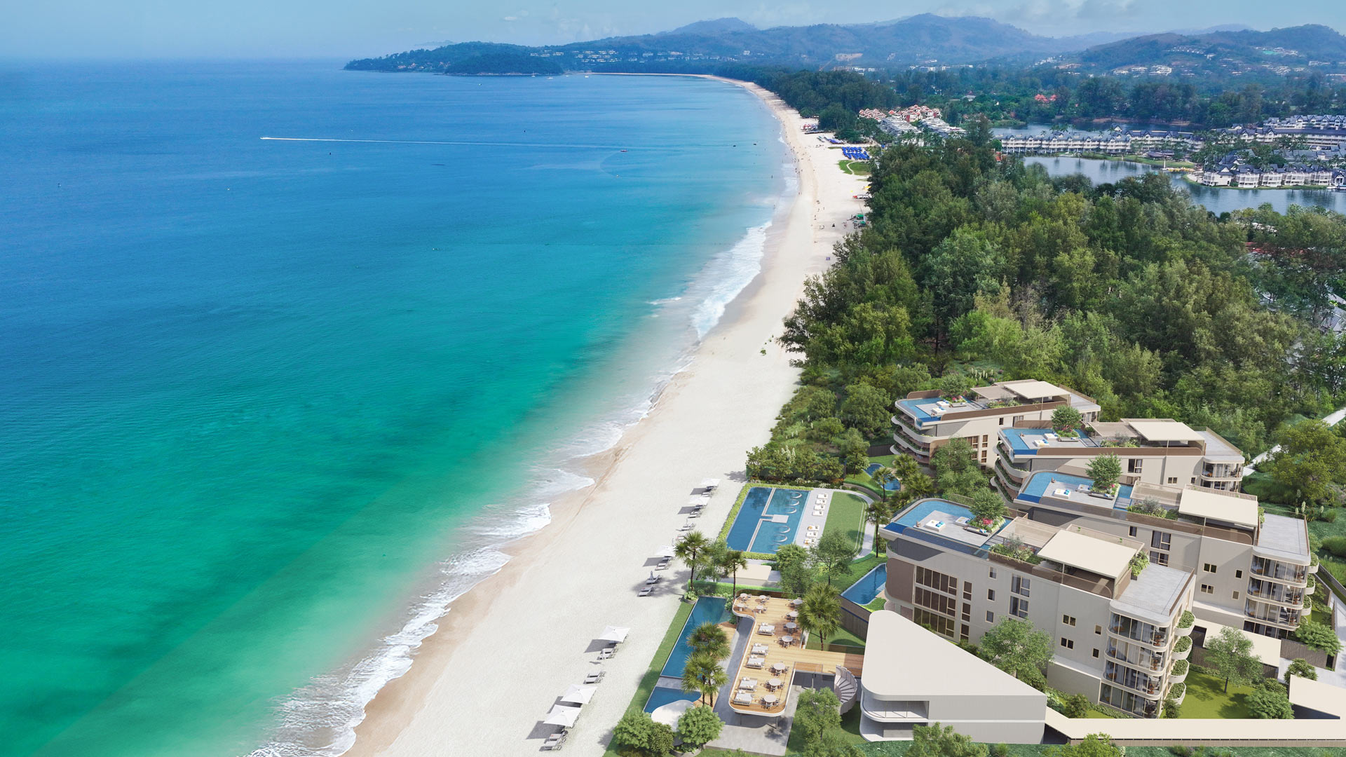Проект Banyan Tree Beach Residences Oceanus с высоты
