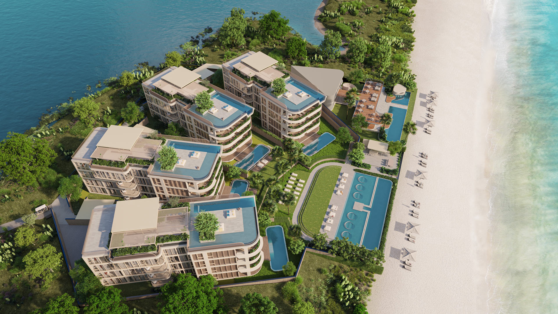 Аэросъемка комплекса Banyan Tree Beach Residences Oceanus, Пхукет