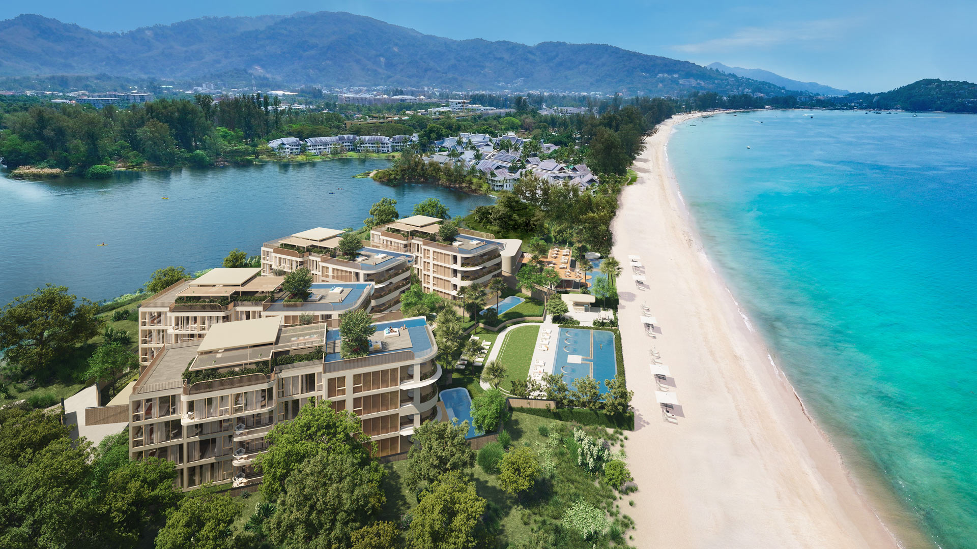 Вид с воздуха на Banyan Tree Beach Residences Oceanus, Пхукет