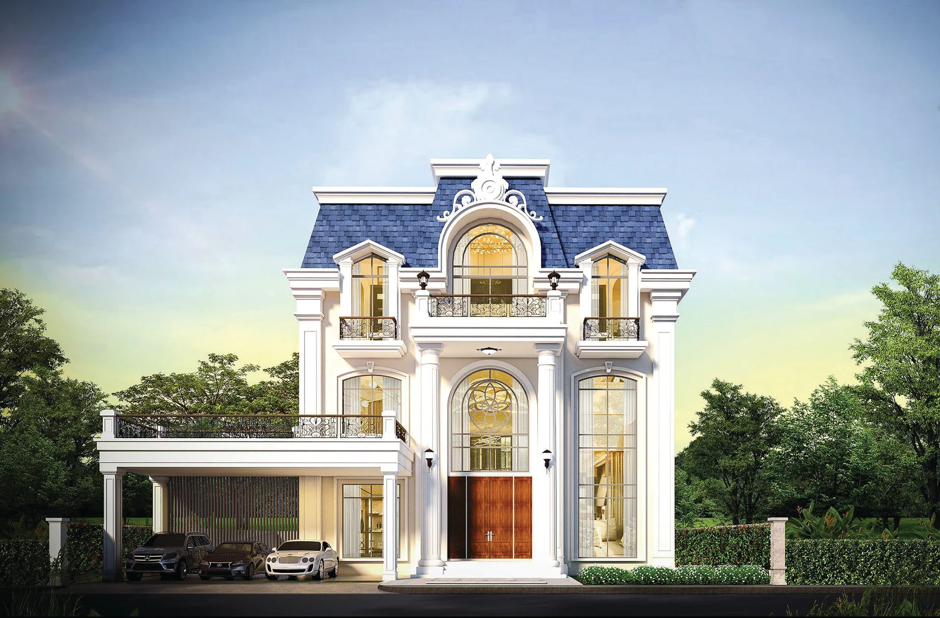 Villa render at Borey Angkor Palace 60M on Hun Sen Boulevard, Phnom Penh
