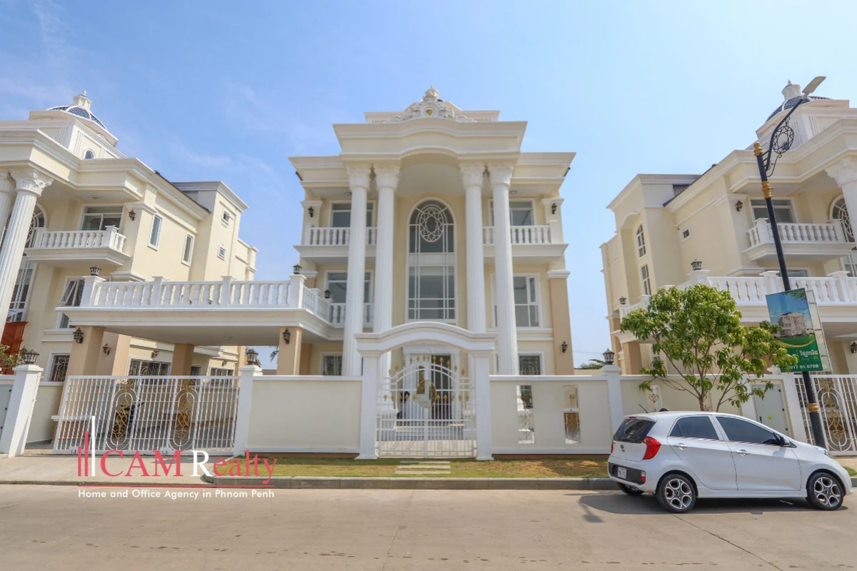 King Villa exterior at Borey Blue Diamond, National Road 6A, Chroy Changvar, Phnom Penh
