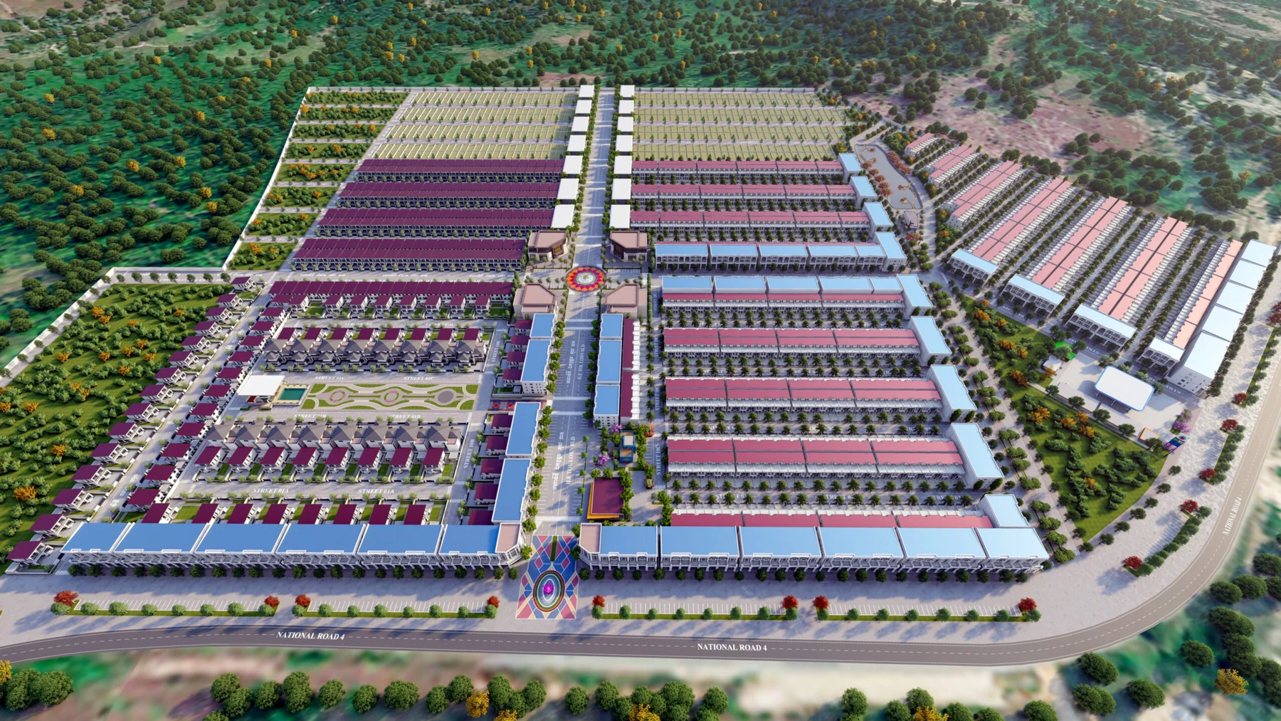 Borey Lorn City Lotussea, Lorn City Lotussea and Lotussea Town homes and shophouses near National Road 4, Sihanoukville