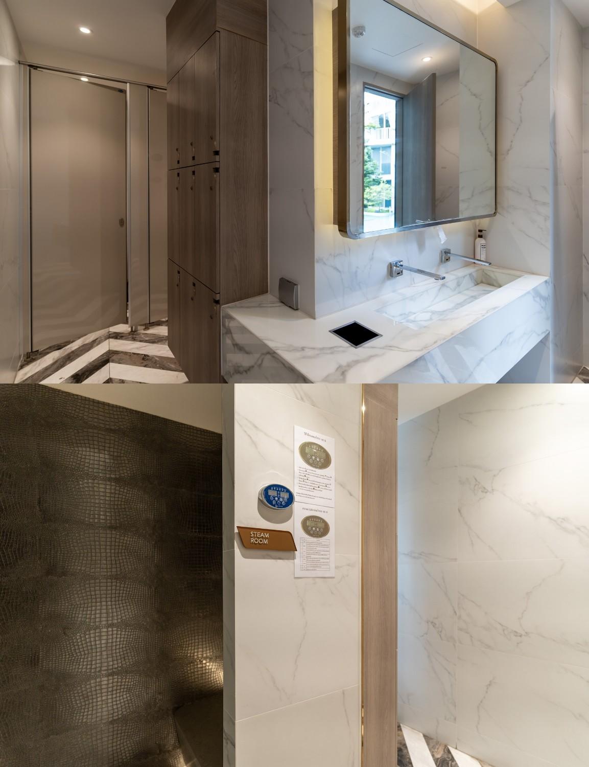 Bathroom interior at Chewathai Residence Thonglor