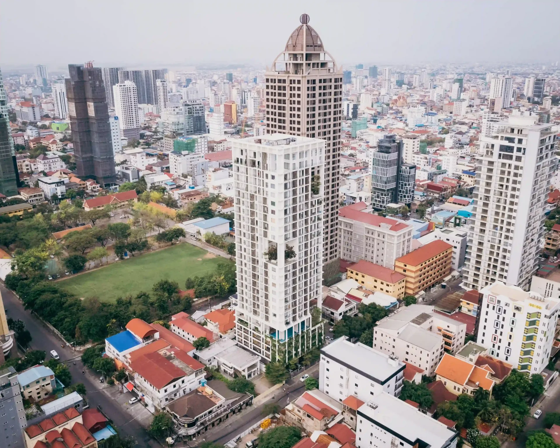 Embassy Central completed residential tower in BKK1, Phnom Penh