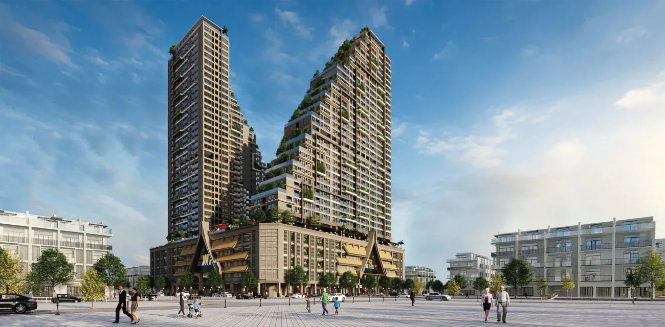 HNH Central, two residential towers above a commercial podium in Phnom Penh