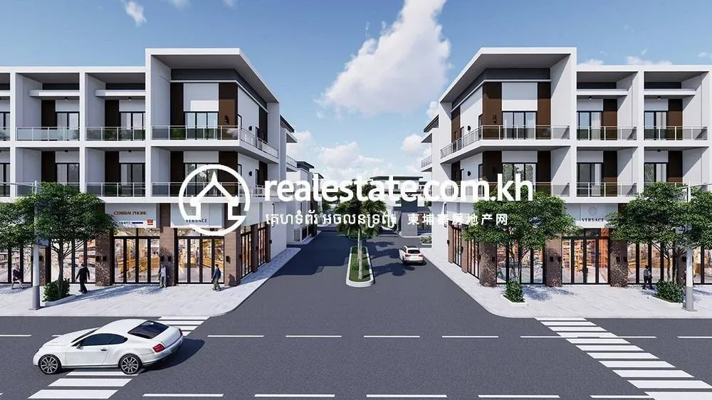 La Palm Residences, completed row-house façade in Dangkao, Phnom Penh — 15