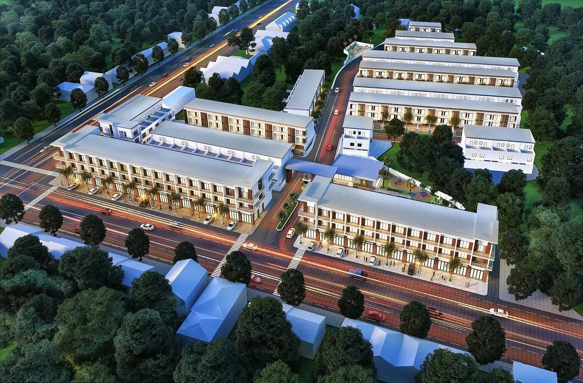 La Palm Residences, completed row-house façade in Dangkao, Phnom Penh — 23