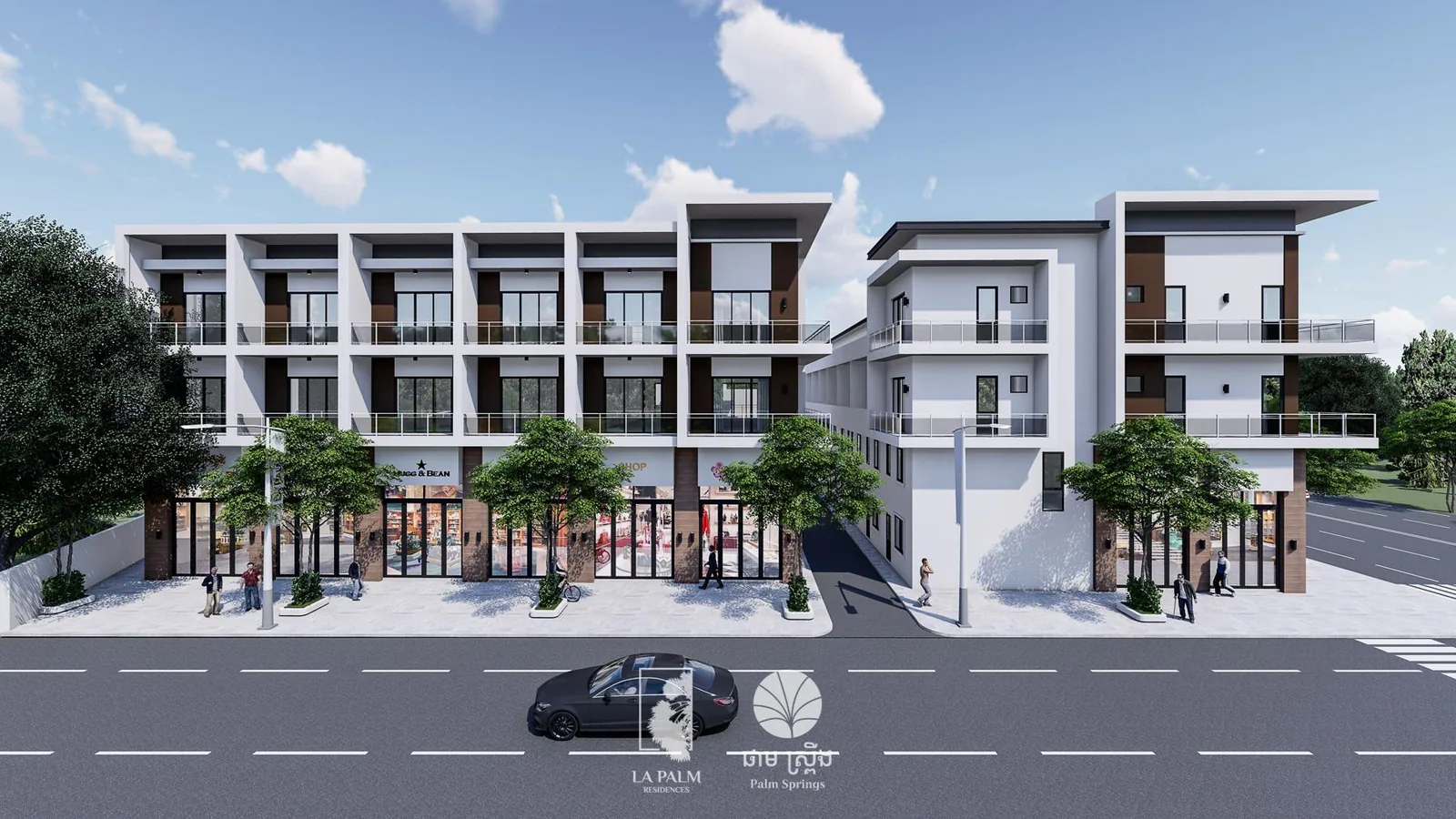 La Palm Residences, completed row-house façade in Dangkao, Phnom Penh — 29