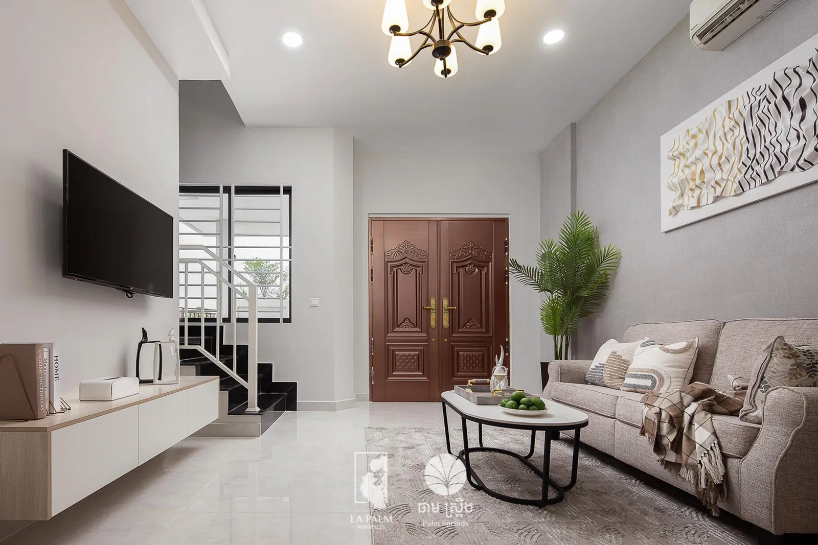 La Palm Residences, completed row-house façade in Dangkao, Phnom Penh — 34