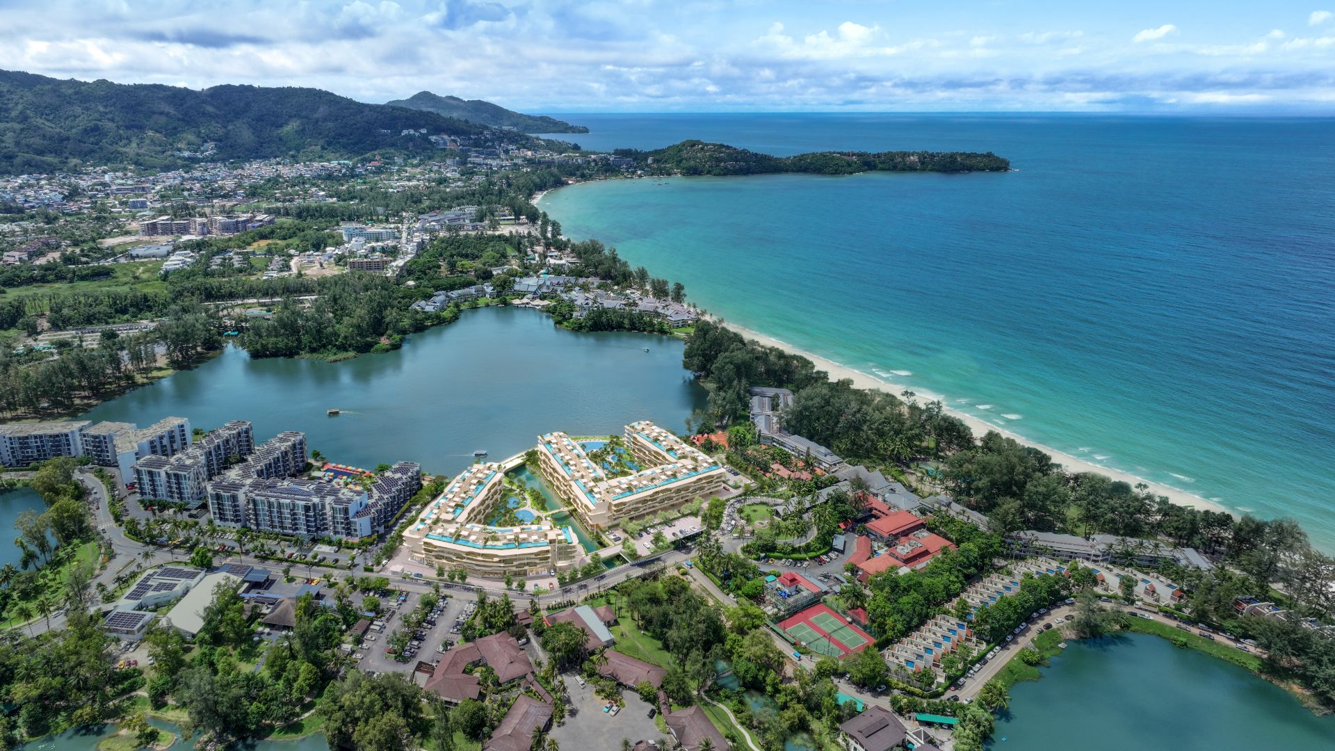 Вид с воздуха на Laguna Beach Residences Bayside, Пхукет