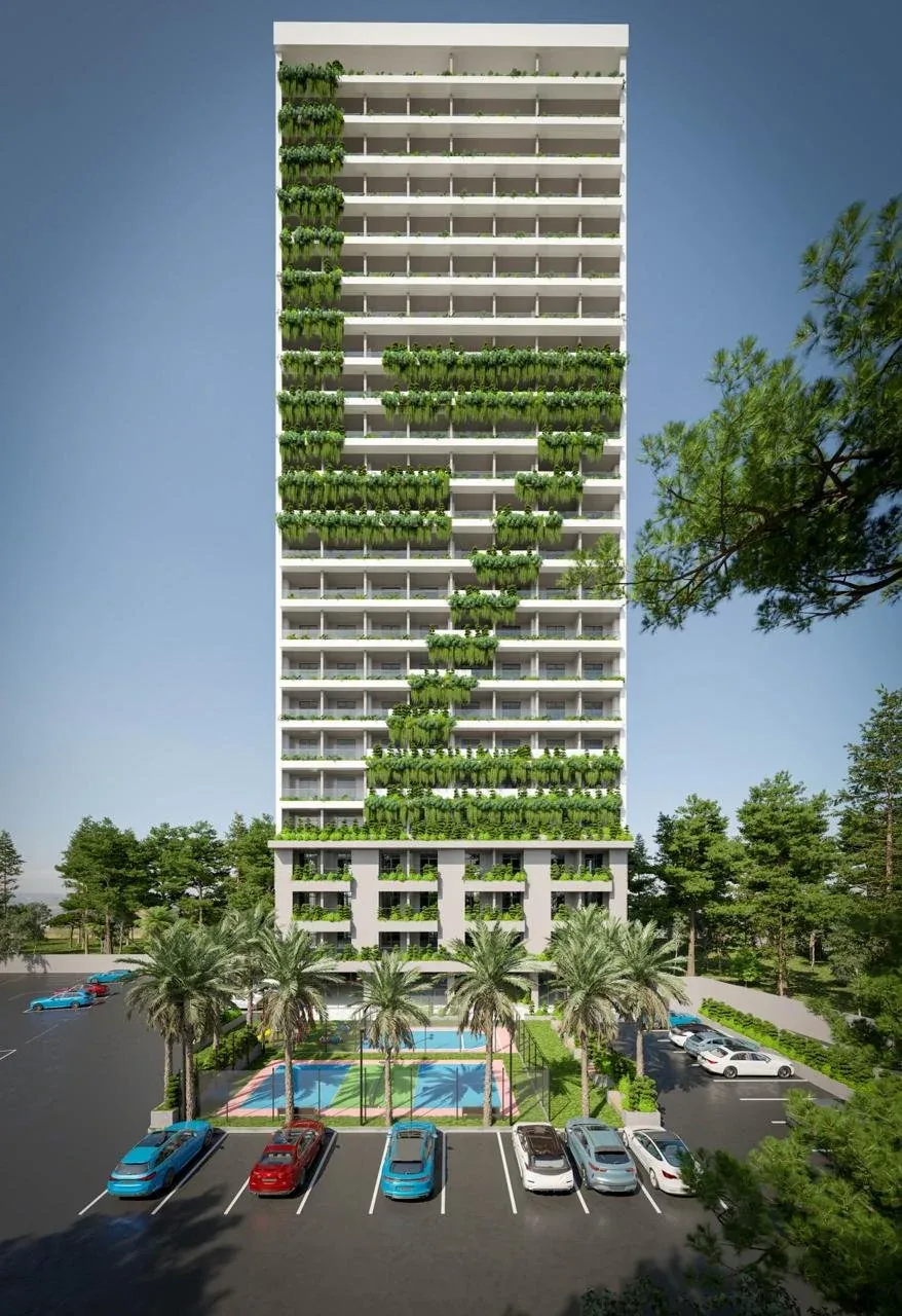 Render of the 24-storey LZ Sea View Premium tower in Sihanoukville