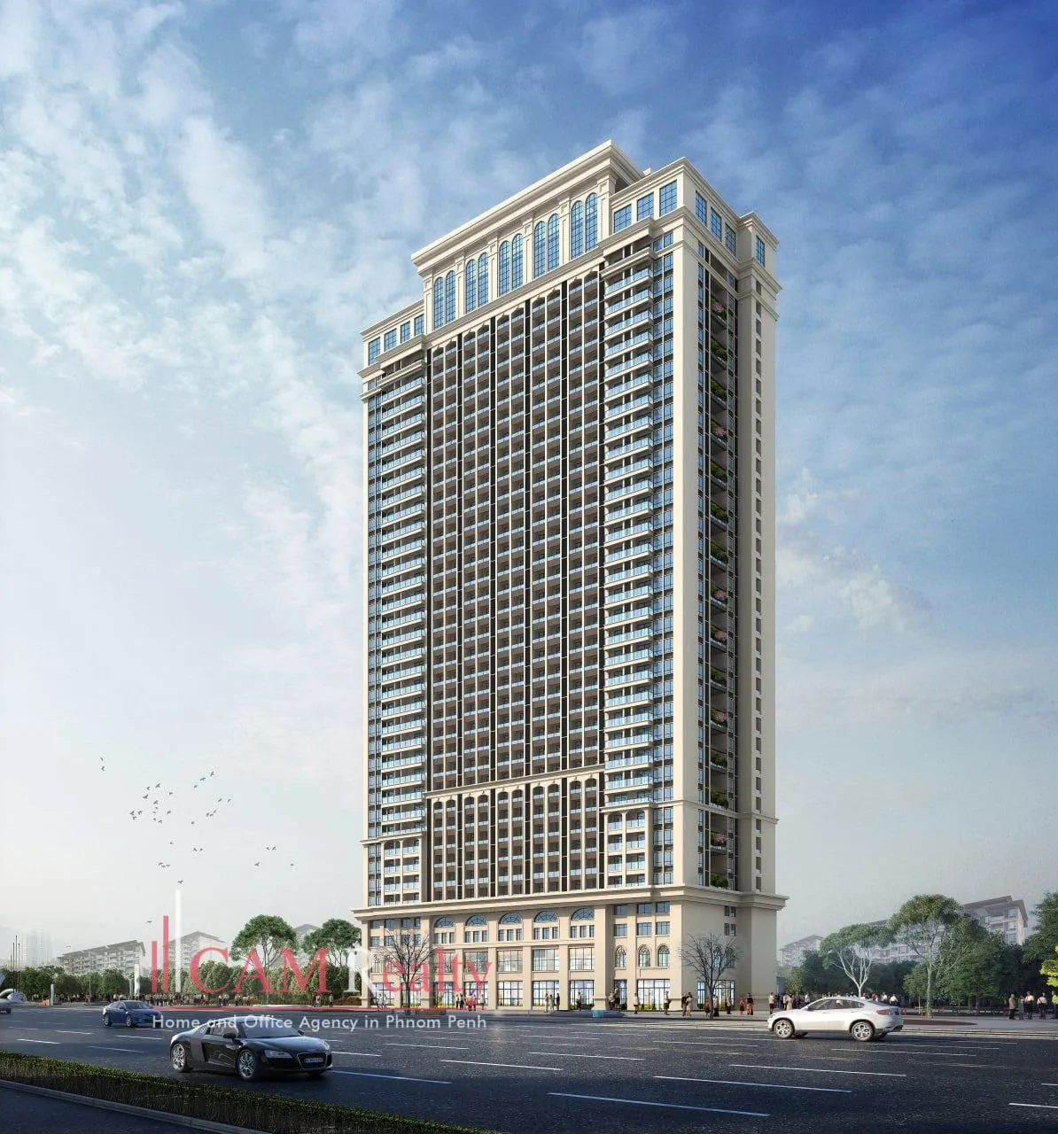 One 70 Condo high-rise tower on Street 70 in Daun Penh, Phnom Penh
