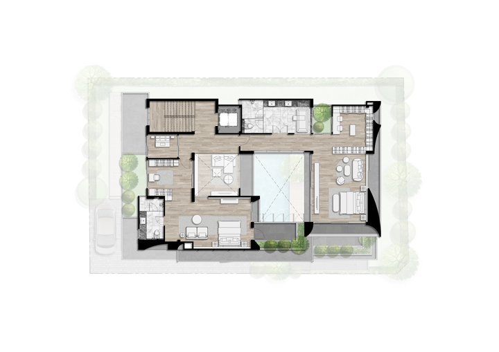 Residential floor plan at PENTON Ari–Sutthisarn, Bangkok