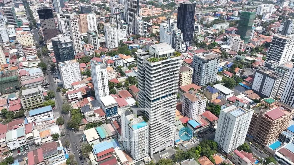 Completed Picasso City Garden tower in BKK1, Phnom Penh