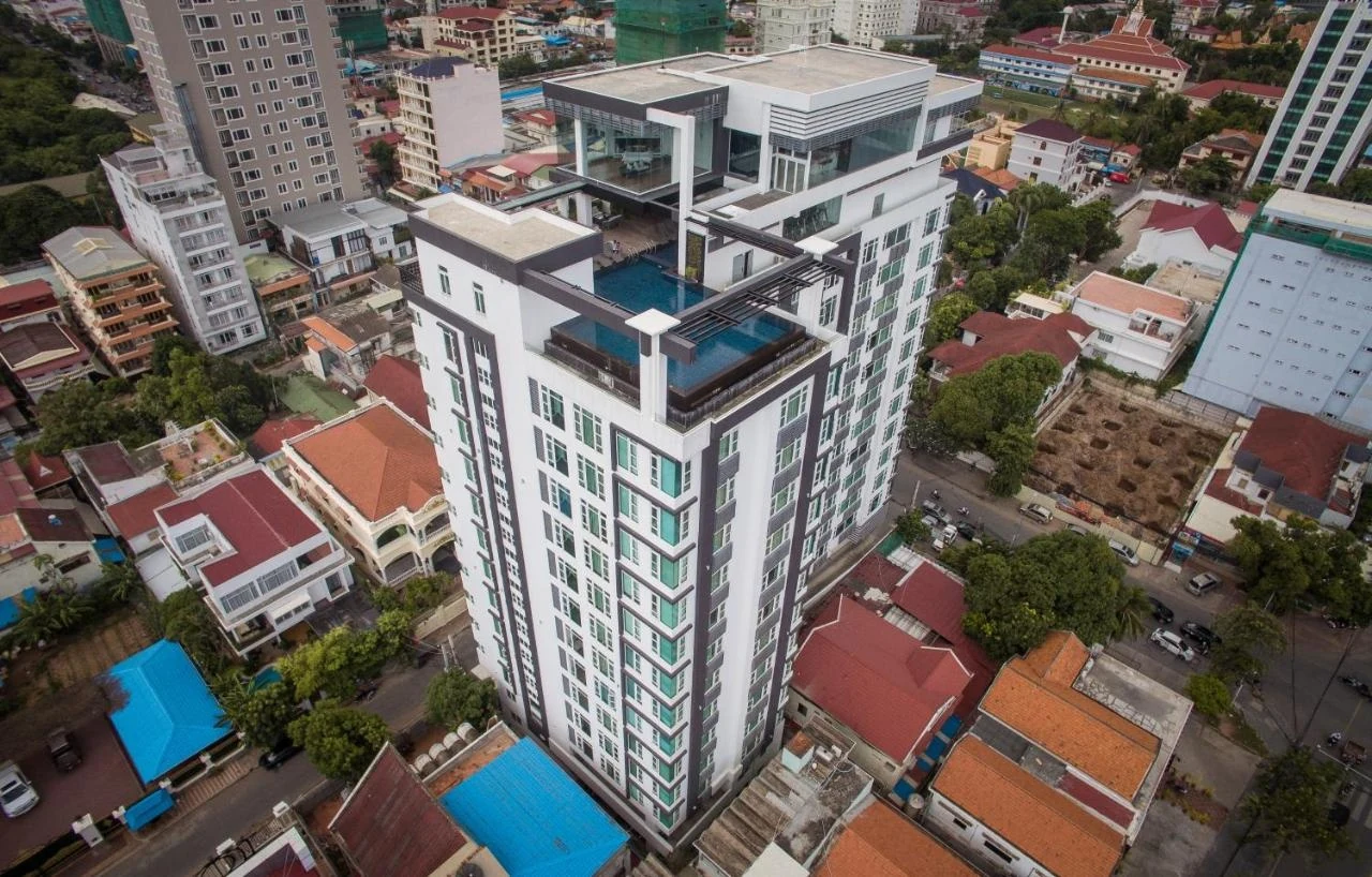 Silvertown Metropolitan, completed Naki Group condominium in BKK1, Phnom Penh