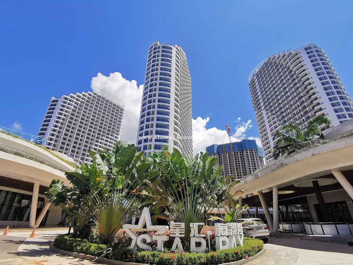 Star Bay residential towers and entrance area, Sihanoukville