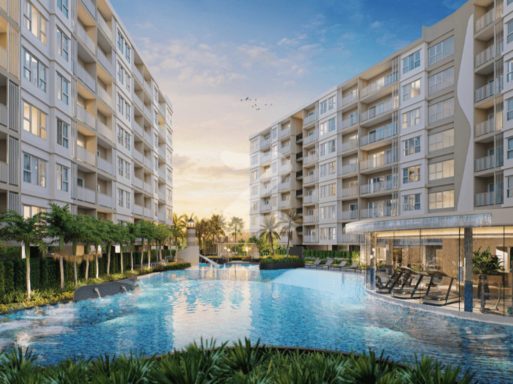 Общий бассейн проекта Supalai Sense Pattaya, Паттайя
