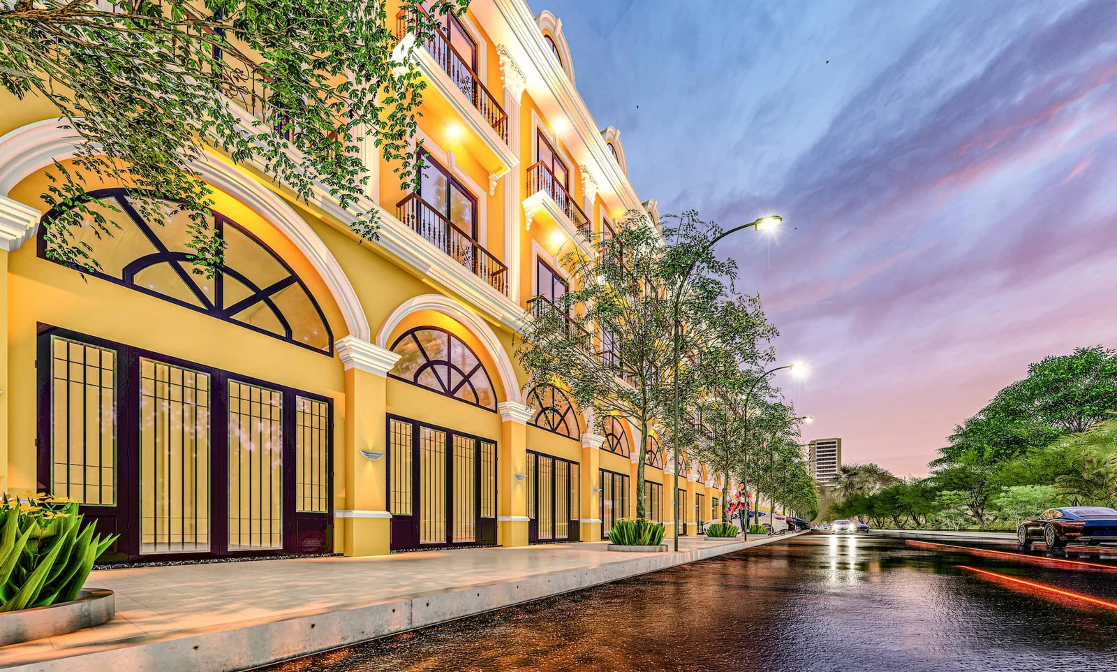 The Aphivath Town, OCIC commercial shophouses in Chroy Changvar, Phnom Penh
