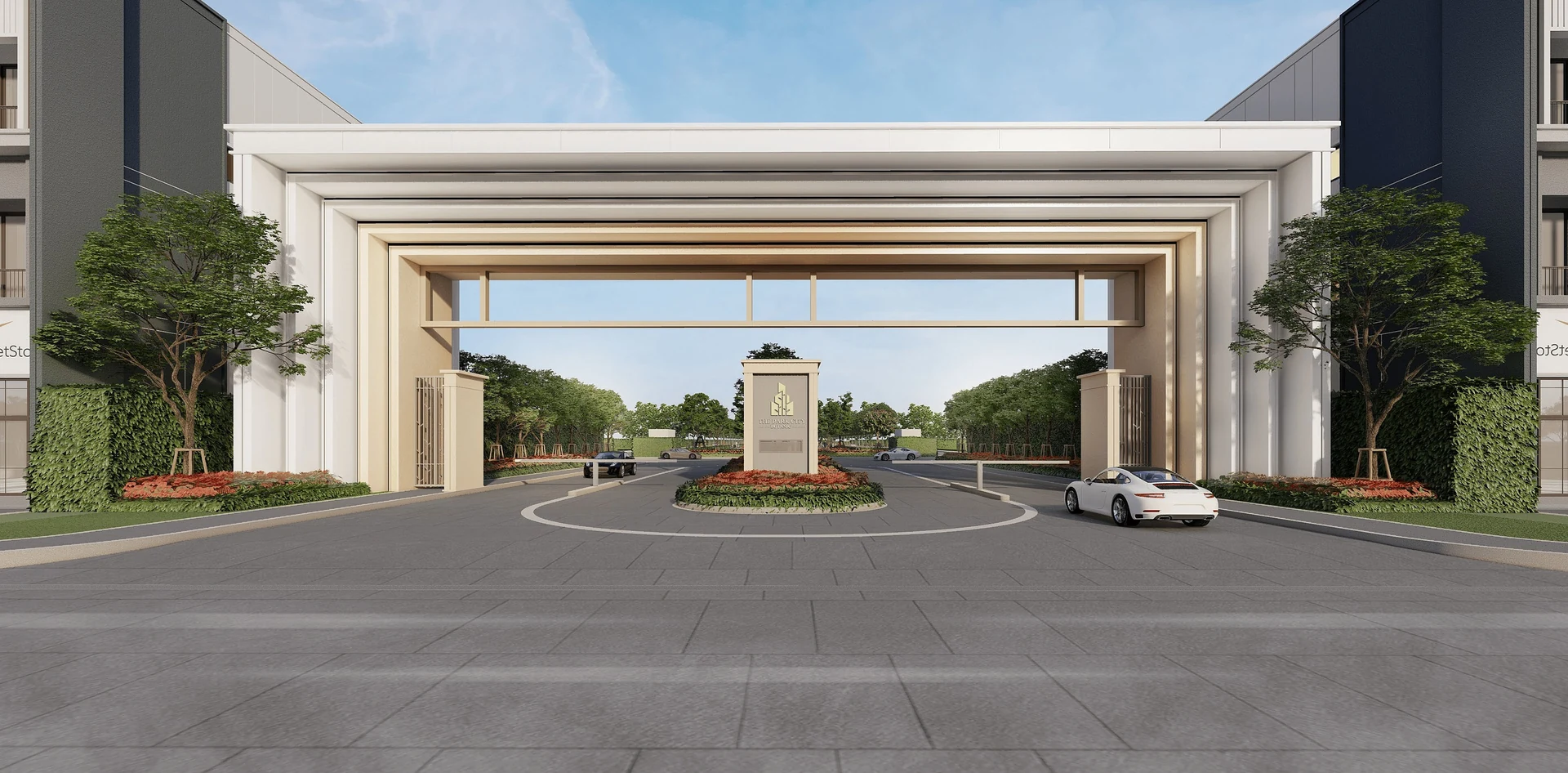 Rendering of the main entrance to The Park City Botanic in Poipet