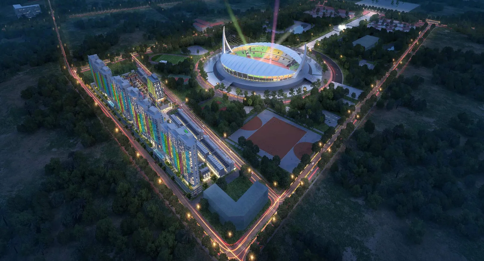 WorldBridge Sport Village mixed-use estate beside Morodok Techo National Sports Complex, Phnom Penh — 2