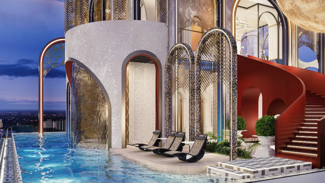 Time Square 11 — бассейн на крыше (sky pool) с видом на Пномпень